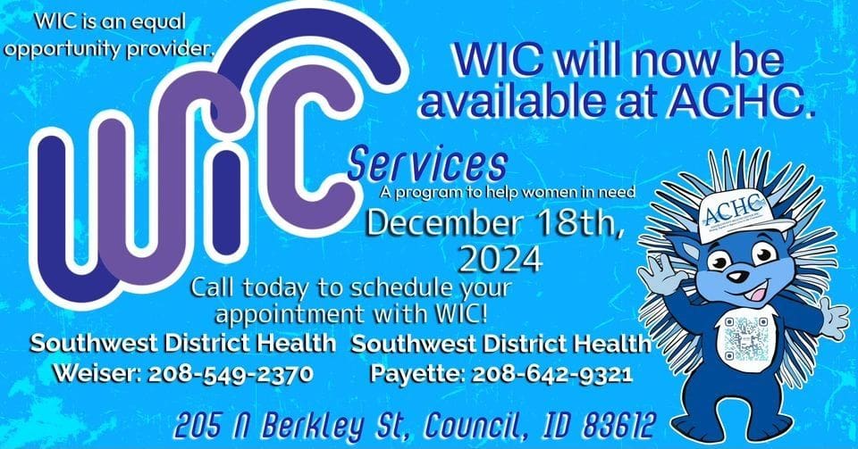 A business card for wic services.